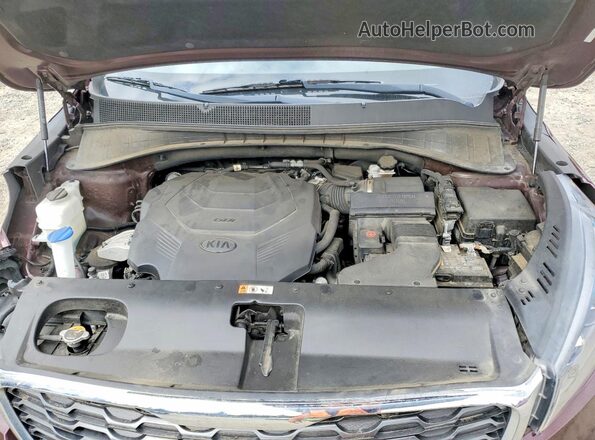 5XYPHDA5XKG478769 2019 KIA SORENTO Burgundy Engine compartment view