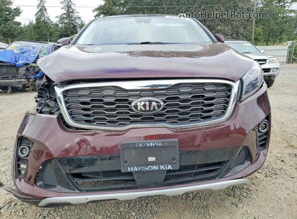 5XYPHDA5XKG478769 2019 KIA SORENTO Burgundy Front view