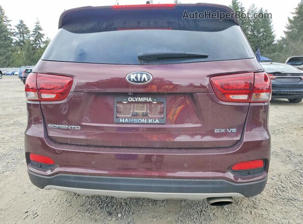5XYPHDA5XKG478769 2019 KIA SORENTO Burgundy Rear view