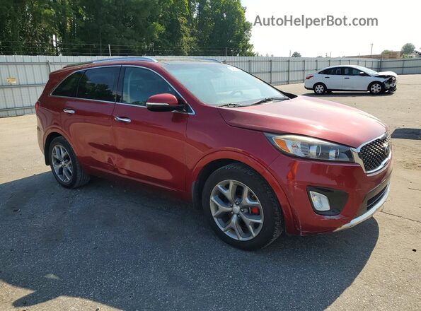 5XYPK4A58GG018566 2016 KIA SORENTO Red Przód prawy