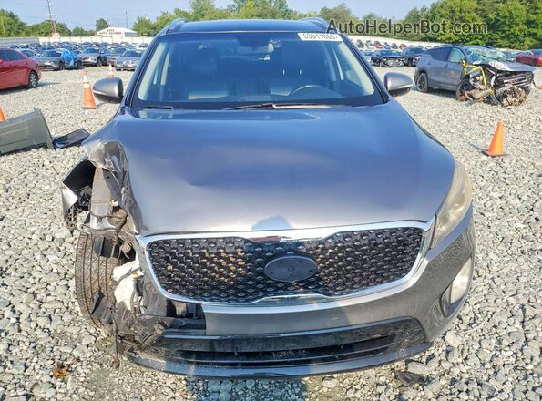 5XYPK4A5XGG084035 2016 KIA SORENTO Gray წინა ხედი