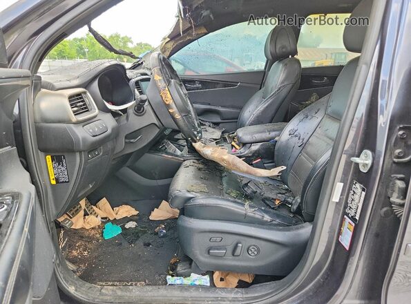 5XYPKDA50GG163794 2016 KIA SORENTO Угольный Вид салона спереди