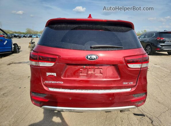 5XYPKDA50HG317695 2017 KIA SORENTO Red Rear view