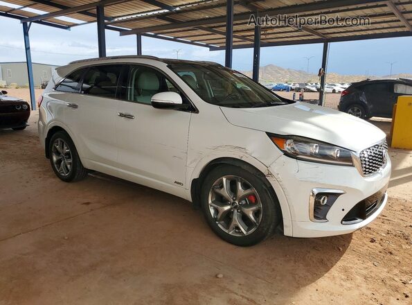 5XYPKDA50KG478944 2019 KIA SORENTO Белый Передняя правая четверть