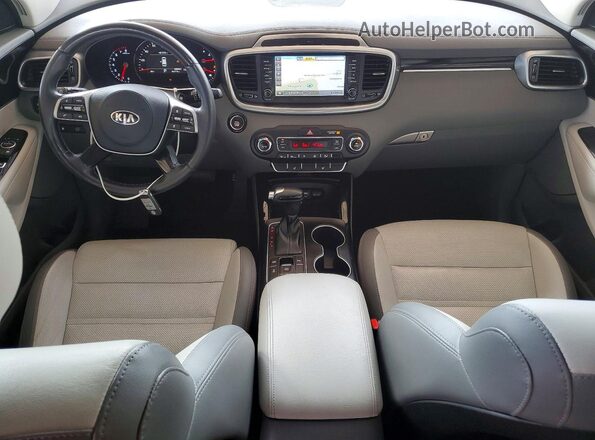 5XYPKDA50KG478944 2019 KIA SORENTO Белый Вид панели приборов