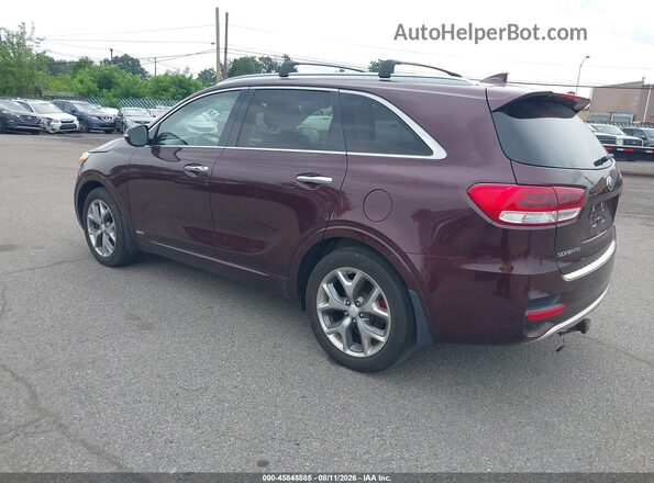 5XYPKDA52GG122342 2016 KIA SORENTO Burgundy Trasero izquierdo