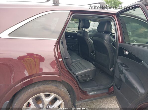 5XYPKDA52GG122342 2016 KIA SORENTO Burgundy Vista de la etiqueta del VIN