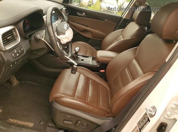 5XYPKDA54KG524937 2019 KIA SORENTO White წინა სალონის ხედი