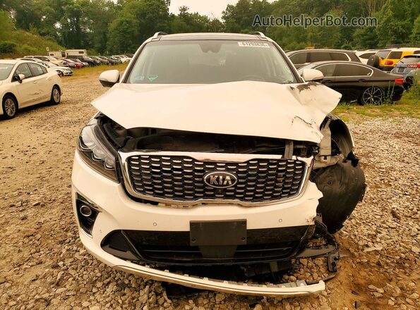5XYPKDA54KG524937 2019 KIA SORENTO White წინა ხედი
