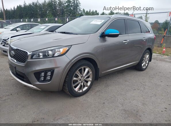 5XYPKDA57GG073171 2016 KIA SORENTO Gray Vista tres cuartos delantera izquierda