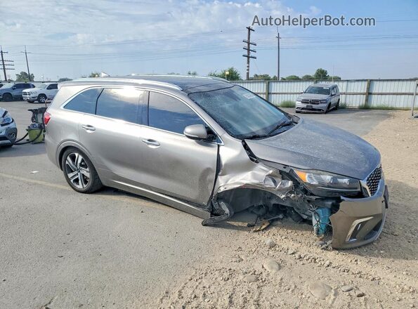 5XYPKDA58KG453290 2019 KIA SORENTO Gray Front right
