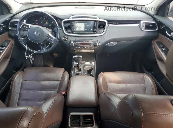 5XYPKDA58KG453290 2019 KIA SORENTO Gray Dashboard view
