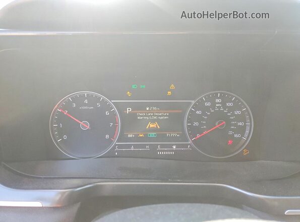 5XYRG4LC1NG140737 2022 KIA SORENTO Charcoal Widok zestawu wskaźników