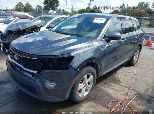 5XYRG4LC8MG001932 2021 KIA SORENTO Gray წინა მარცხენა ხედი სამი მეოთხედიდან