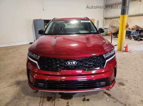 5XYRHDLF0MG014519 2021 KIA SORENTO Burgundy Դիմացի տեսք