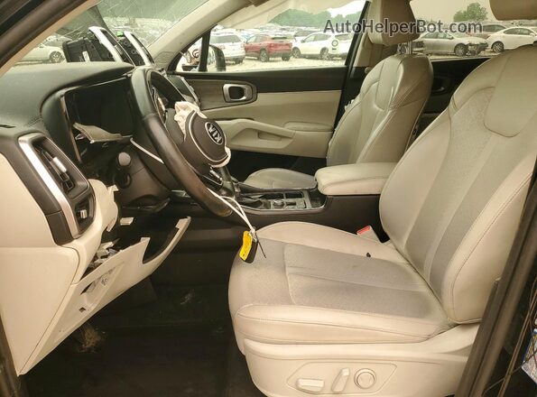 5XYRHDLF6MG013293 2021 KIA SORENTO Черный Вид салона спереди