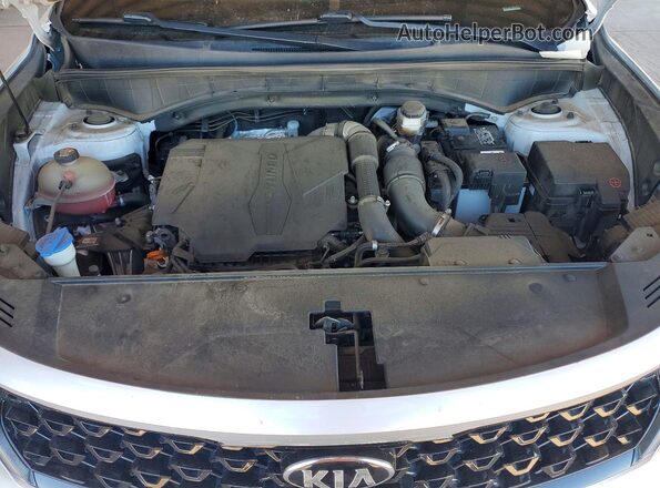 5XYRHDLF6MG026254 2021 KIA SORENTO Silver Engine compartment view