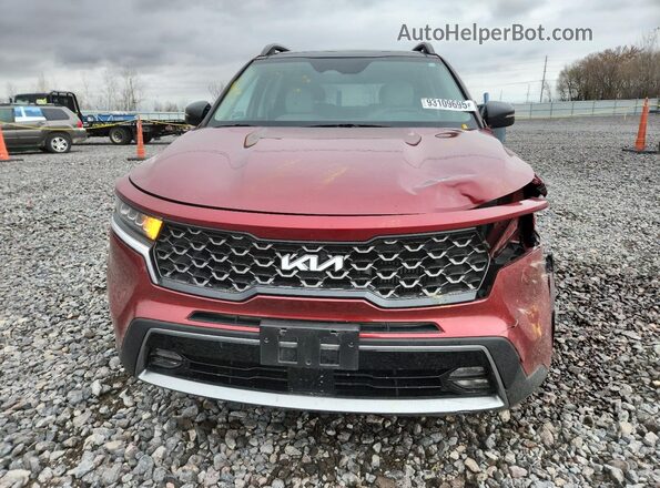 5XYRHDLF7NG094452 2022 KIA SORENTO Red Widok z przodu