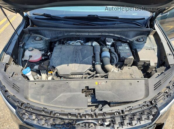 5XYRHDLFXMG073688 2021 KIA SORENTO Gray Vista del compartimento del motor