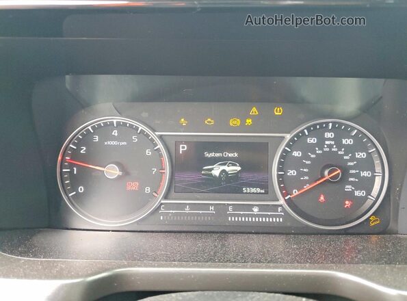 5XYRK4LF0NG154220 2022 KIA SORENTO Black Սարքավորումների վահանակի տեսք