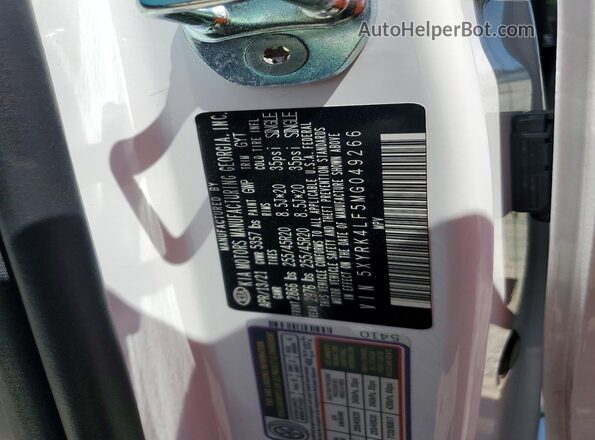 5XYRK4LF5MG049266 2021 KIA SORENTO White Շարժիչի բաժամունքի տեսք