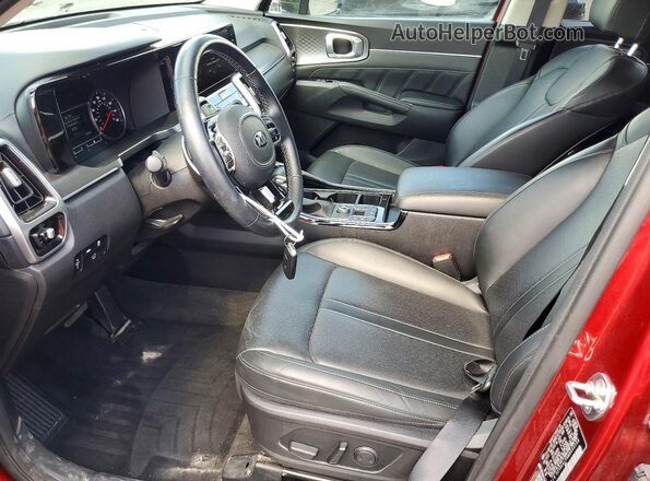 5XYRK4LF6MG033139 2021 KIA SORENTO Burgundy Widok wnętrza z przodu