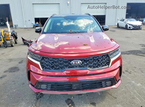 5XYRK4LF6MG033139 2021 KIA SORENTO Burgundy Widok z przodu