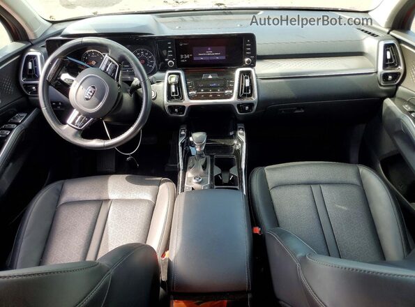 5XYRK4LF6MG033139 2021 KIA SORENTO Burgundy Widok deski rozdzielczej