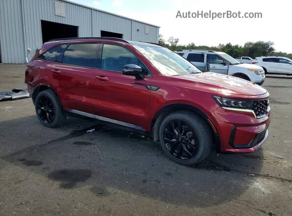 5XYRK4LF6MG033139 2021 KIA SORENTO Burgundy Przód prawy