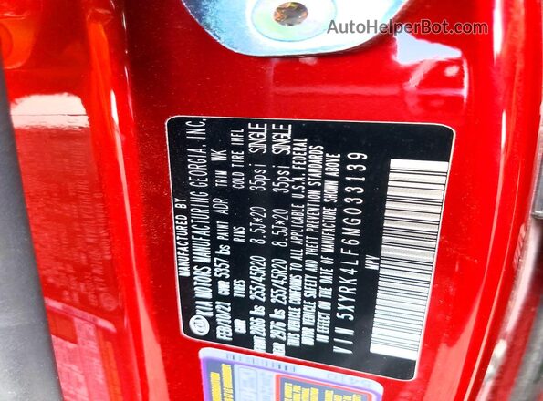 5XYRK4LF6MG033139 2021 KIA SORENTO Burgundy Widok wnętrza 360 stopni