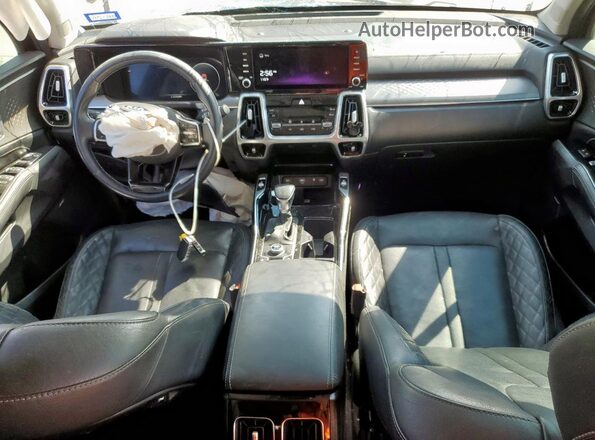 5XYRK4LF9MG030686 2021 KIA SORENTO Black Widok wnętrza z przodu