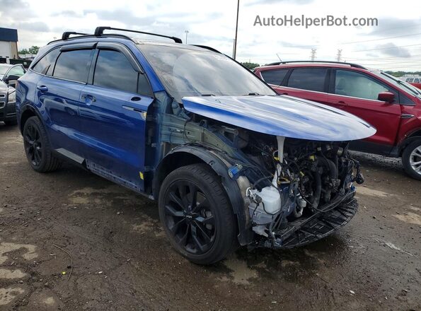 5XYRK4LF9NG087827 2022 KIA SORENTO Blue Delantero derecho