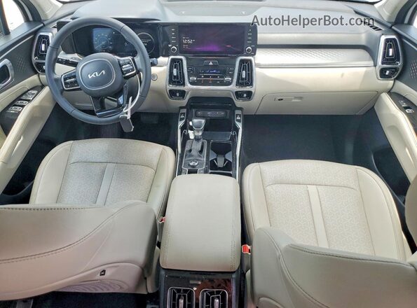5XYRK4LF9PG170774 2023 KIA SORENTO White Widok deski rozdzielczej