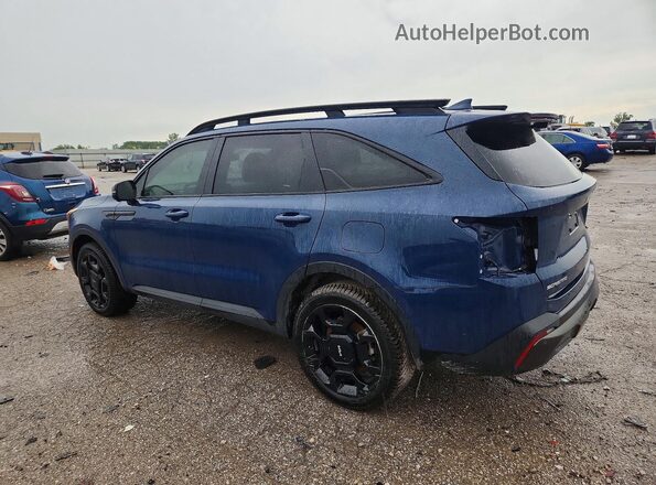 5XYRKDJF7RG258163 2024 KIA SORENTO Blue Trasero izquierdo
