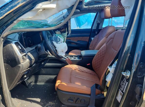 5XYRKDLF0NG118530 2022 KIA SORENTO Зеленый Вид салона спереди