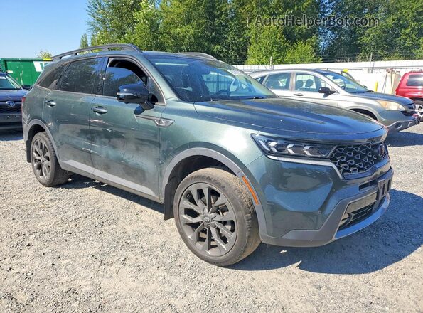 5XYRKDLF2MG064288 2021 KIA SORENTO Зеленый Передняя правая четверть