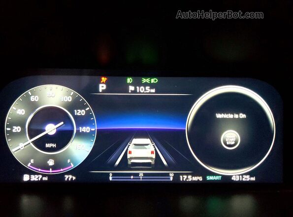 5XYRKDLF2PG164461 2023 KIA SORENTO Blue ხელსაწყოთა პანელის ხედი