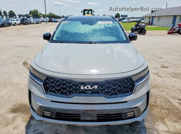 5XYRKDLF3PG184735 2023 KIA SORENTO Gray Vista frontal