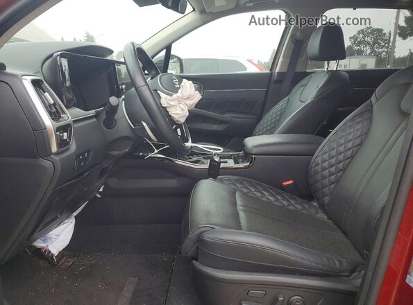 5XYRKDLF4PG238365 2023 KIA SORENTO Burgundy წინა სალონის ხედი