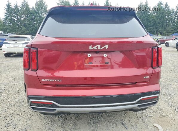 5XYRKDLF4PG238365 2023 KIA SORENTO Burgundy უკანა ხედი