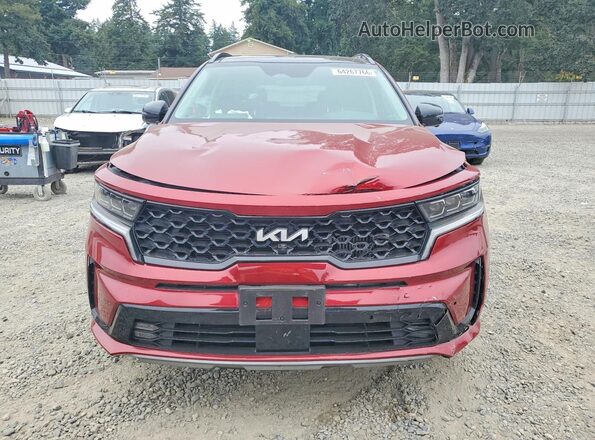 5XYRKDLF4PG238365 2023 KIA SORENTO Burgundy წინა ხედი