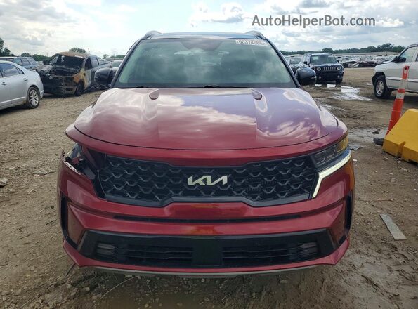 5XYRKDLF9NG155981 2022 KIA SORENTO Red Front view