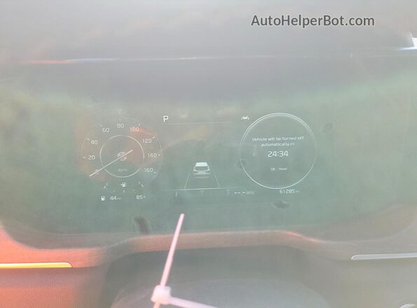 5XYRKDLFXNG089912 2022 KIA SORENTO Gray Вид щитка приладів