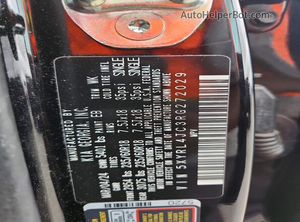 5XYRL4JC3RG272029 2024 KIA SORENTO Black ძრავის განყოფილების ხედი
