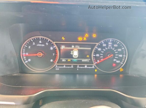 5XYRL4LC0NG143818 2022 KIA SORENTO Blue ხელსაწყოთა პანელის ხედი