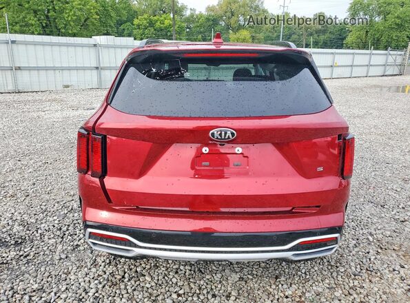 5XYRL4LC1MG009754 2021 KIA SORENTO Red Rear view