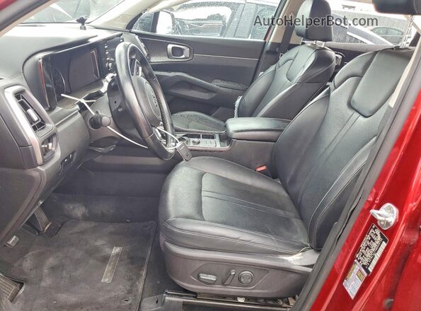 5XYRL4LC1MG009754 2021 KIA SORENTO Red Front interior view