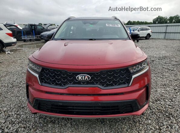 5XYRL4LC1MG009754 2021 KIA SORENTO Red Front view