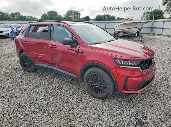 5XYRL4LC1MG009754 2021 KIA SORENTO Red Front right