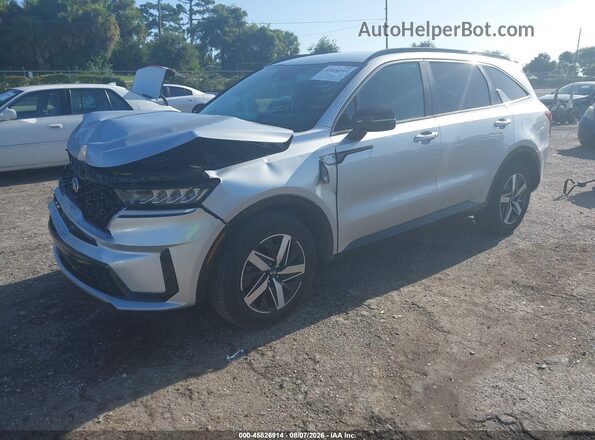 5XYRL4LC5MG054843 2021 KIA SORENTO Серебряный Передняя левая четверть